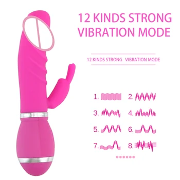Realistlik Dildo Vibraatorid Küülik vibraator Kliitori Stimulaator G-Spot Vibraator 12 Kiirused Sugu mänguasjad, Naiste Powered By Aku