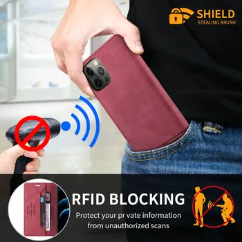 Redmdi 9 T Võimsus Flip Case Nahast 360 Kaitsta RFID Blokeerimine Raamat Kest Xiaomi Redmi 9T Juhul Punane Mi T9 Redmi9 T Rahakott Kate