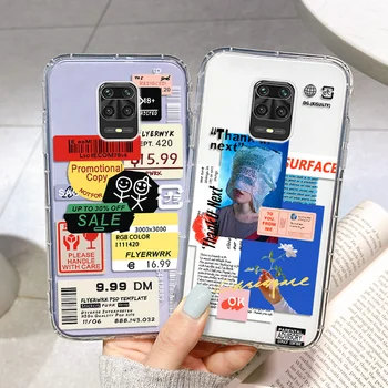 Redmi 9C NFC Puhul Xiaomi Redmi Märkus 9 10 8 Pro 7 7S 9S 10S 9A Kunsti Label TPÜ Selge näide Poco X3 Pro M3 F3 Mi11 Lite 10T Kate