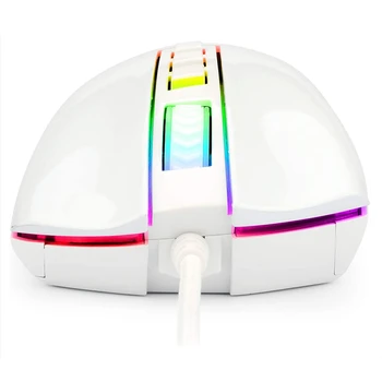 Redragon M711 Cobra Gaming Mouse 16,8 Miljonit RGB Taustavalgustusega 10000 DPI Reguleeritav Mugav Käepide 7 Programmeeritavat nuppu Valge 153505
