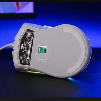 Redragon M711 Cobra Gaming Mouse 16,8 Miljonit RGB Taustavalgustusega 10000 DPI Reguleeritav Mugav Käepide 7 Programmeeritavat nuppu Valge