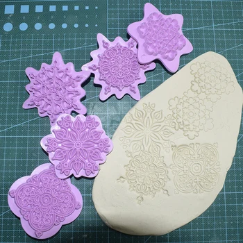 Reljeef Tempel polymer clay vahend polymorph plastikust Tekstuur Lehed Stantsimine Mandala Dotting Vahendid keraamika keraamika modelleerimine