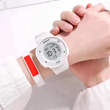 Reloj mujer Luksus Naiste Digitaalne LED Watch Kuupäev Sport Väljas Elektroonilise Vaadata Naiste käevõru watch женские часы недорого W1 167734