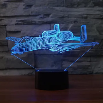 Remote Control Puutetundliku Lüliti Air Lennuk 3D LED-Laua Lamp Akrüül Öö Valguses 7 Värvid Muutuv Meeleolu Lamp USB Lamp Kid Kingitus