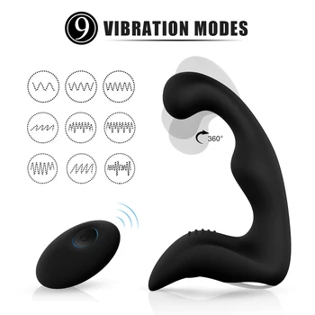 Remote control 9 kiirused standard pihuarvutite eesnäärme massager meeste tupe vibraator anal kliitori tiss stimulaator naistele