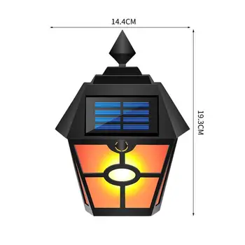 Retro Hex 28LED Solar Lamp Dünaamiline Falme IP65 Väljas Garden Villa Tee Maa Maastik seinavalgusti 141361