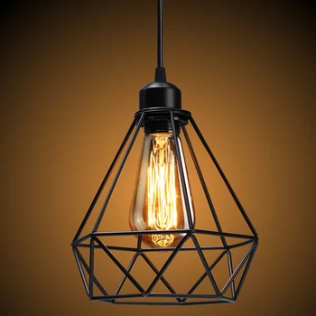 Retro Metallist Lamp Guard Tööstus Lambivarju puhul Ripats Tuled Lamp Hõlmab Lae Ripats Puuri Koju Cafe Shop Kaunistamiseks D30