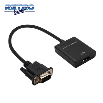 RetroScaler 3,5 mm RCA-Kaablit, millel on HDMI-ühilduvate Naine Port VGA Port Mees Video Adapter Converter Cable
