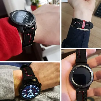 Rihma Samsung Watch 3 45/46 mm käik s3 piiril Ehtne Nahk correa Amazfit GTR 47mm käevõru HUAWEI vaadata GT2/2e/pro bänd 91053