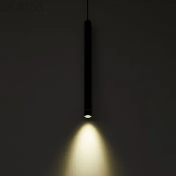Ring Juhitava LED Ülemmäära Ripats Lamp Pikk Toru Lamp 7W Köök Söögituba Baar Kaunistused Silindri Toru Ripats Tuled