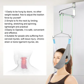 Rippuvad Kaela Veojõukontroll Kit Reguleeritav Emakakaela Veojõu Seadme Kiropraktika Parandus Kaela Kanderaam Valu Pea Massager