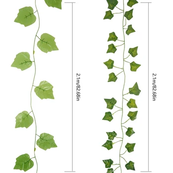 Rippuvad Kunstlik Rohelised Lehed, Taimed Ivy Viinapuu Lehed Silk Võltsitud Parthenocissus Viinapuu Asjade Pulm Aed Kodu Kaunistamiseks