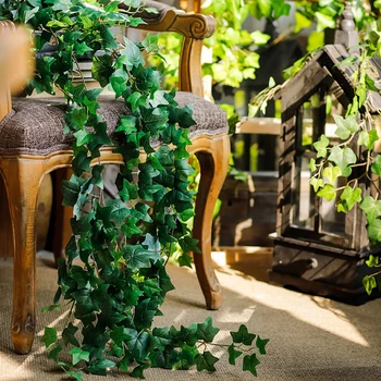 Rippuvad Kunstlik Rohelised Lehed, Taimed Ivy Viinapuu Lehed Silk Võltsitud Parthenocissus Viinapuu Asjade Pulm Aed Kodu Kaunistamiseks