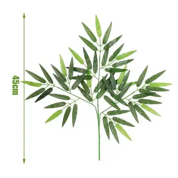 Roheline 20-lehed Väikesed Bambusest Oksad Ja 10 Kunstlik Väikesed Lehed Bambusest Teenetemärgi M5A5 121643