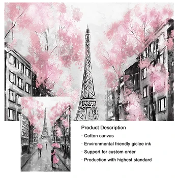 Romantiline Paar Eiffeli Torn Lõuend Maalid Kunsti Plakatid ja Pildid Referaat Pariisi Maastiku Seina Pildid elutuba 80039