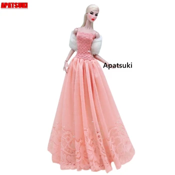 Roosa Printsess Kleit Barbie Nukk Riiete Komplekt Mood Nukk Varustus Vestidoes Kleit & Salli 1/6 BJD Nukud, Aksessuaarid Kid Mänguasjad 54319