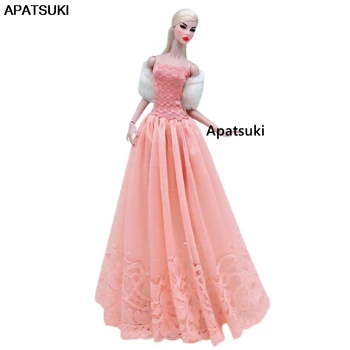 Roosa Printsess Kleit Fashion Doll Riided Barbie Nukk Varustus, Komplekti Vestidoes Kleit & Salli 1/6 BJD Nukud, Aksessuaarid Kid Mänguasjad 66174