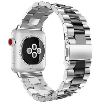 Roostevabast Terasest Rihm Apple Watch band 44 mm 42mm 40mm 38mm metallist Link Käevõru iwatch seeria 5 4 3 2 1 38 42 40 44mm