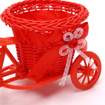 Rotangist Jalgratta Lille Korv Vaas Ladustamise kolmerattaliste Armas Flower Pot Ornament