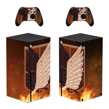 Rünnak Titan Naha Kleebis Decal Hõlmavad Xbox Seeria X Konsool ja 2 Kontrollerid Xbox Seeria X Nahka Vinüül Kleebis