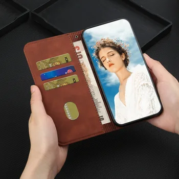 S Line Magnetic Luksus Klapp Naha puhul oppo Realme C11, C15, Rahakott Kaardi pesa Omanik Täielikult Katta Realme 7 Pro 7i Kotid