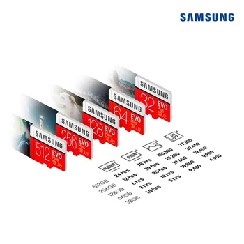 SAMSUNG EVO PLUS 128GB 256GB 64GB 32GB Micro SD Class 10 U3 TF Kaarte UHS-I 512G SDHC SDXC Klass TF-Mälukaart Telefoni 3371