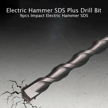 SDS-Plus Sulamist Drill Bit 2 Lõikur Komplekt 4-12mm Elektrilised Risti Haamer Tugev Sitkus Metallist Kaasaskantavate Asjade Betooni ja Telliskivi