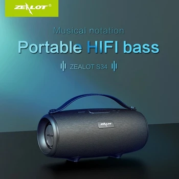 SELOOTES S34 Kaasaskantav Bluetooth-Kõlarid Juhtmevaba Soundbox Arvuti, Raadio, Subwoofer Väljas Boombox Music Center Audio Süsteem