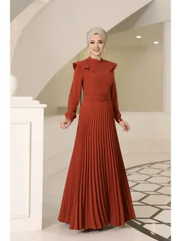 SERRA Hijab kleit Moslemi Naiste Pikad Varrukad Maxi seal kaftan kleit Kleit naiste kleit Türgi Islami riided