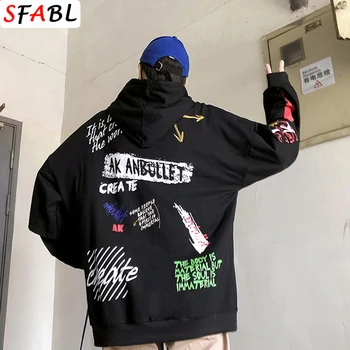 SFABL 2021 Hip-Hop Meeste Dressipluus Kapuutsiga Streetwear Hupparit Mehed Liiga Topp Meeste Spordi Spordidressid Pullover Hoody Black Sinine