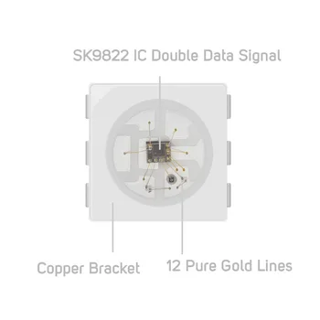 SK9822(Sarnane APA102) 1m/5m Smart led pixel riba,60 led/pikslit/m,IP30/IP65/IP67,adresseeritavad ANDMED ja KELL seperately DC5V