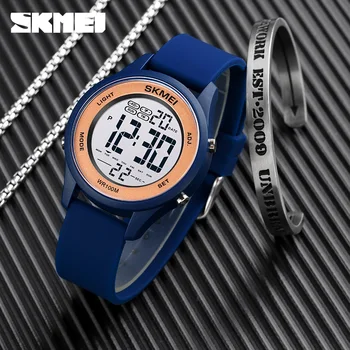 SKMEI Mood Sport Watch 50m Veekindel Käekell Pehmest Silikoonist Digital Watch Väljas Põrutuskindel Multifunktsionaalne Meeste Kell 146575