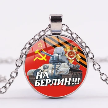 SONGDA vene Riigi Vapp Kahe otsaga Double Eagle Kaelakee Kommunistliku Venemaa Lipu 3D Trükitud Klaasist Ripats Kaelakee Suveniiri