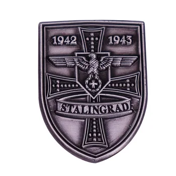 STALINGRAD 1942 1943 VARRUKA KILP Metallist Rinnamärk WW2 Militaria Rinnamikrofon Pin-Vintage Pross