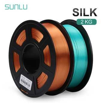 SUNLU Silk PLA Hõõgniidi 1.75 mm 1KG 2Rolls Läikiv Metall-nagu Must Punane värv Silk 3D Printer Hõõgniidi DIY Kunsti Trükkimine