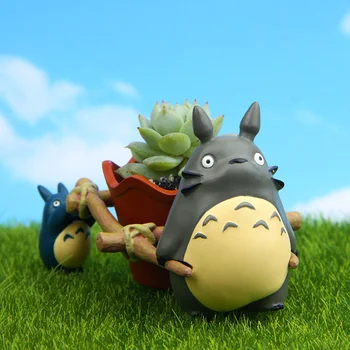 SaiDeKe Vaik Hayao Miyazaki Totoro Kujukeste mini-lillepotis kaunistused haldjas Pottidesse Aed sambla gnome teenetemärgi Miniatuuri