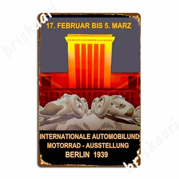 Saksamaa Grand Prix Vintage 1939 Auto Racing Metallist Märgid Laigud Seina Koobas Klassikaline Garaaž Club Tina märk Plakatid
