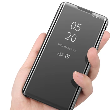 Samsung Galaxy A42 A10E A20E Smart Mirror Klapp Telefoni puhul S20 S10 S9 S8 Plus Märkus 8 9 10 20 Ultra Kate Coque Fundas
