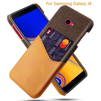 Samsung Galaxy J4 anti-sügisel naha puhul, mille kaardi omanik shell PC riide muster puhul Samsung a7（2018 )a750 A6plus S10X