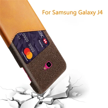 Samsung Galaxy J4 anti-sügisel naha puhul, mille kaardi omanik shell PC riide muster puhul Samsung a7（2018 )a750 A6plus S10X