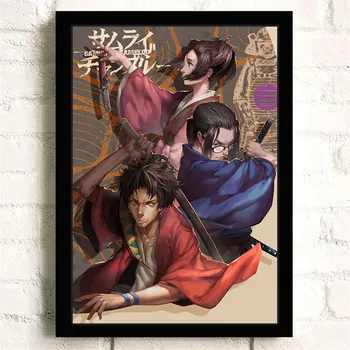Samurai Champloo Jaapani Seiklus, Action Anime Kvaliteedi Lõuend Maali Poster Lapsed Toas Elavad Seina Art Home Decor Pilt 144279