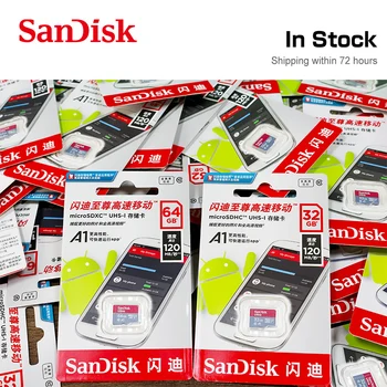 SanDisk Micro SD Card Class10 TF Card 16GB 32GB 64GB Originaal 128GB 256GB Max 120 mb/s mälukaart nutitelefoni ja tahvelarvuti