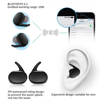 Savioke Y30 Traadita Blutooth 5.0 Müra Tühistamises Kõrvaklapid Peakomplekti 3DSound Muusika-kõrva Earbuds Android ja IOS Raku