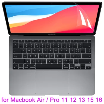Screen Protector for MacBook Air 13 M1 11 Pro 13 Touch Baar ID 15 16 12 HD Selge Nahk Film Kate A2179 A2289 2020 2021 Võrkkest Uus 26622