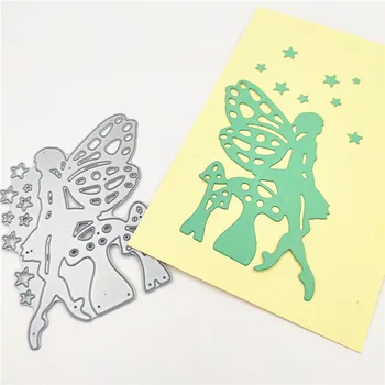 Seene Tüdrukud Nuga Hallituse DIY Dekoratiivsed Käsitöö Paber-Kaardi süsinikterasest Scrapbooking Metalli Lõikamine Sureb Šabloonid