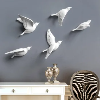 Seina Murals tv Seina Taustal Dekoratiivsed Home Decor Linnud Vaik Loominguline Seina 3d Kleebis elutuba Loomade Figuriin