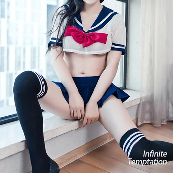 Seksikas Naiste Sooja Täiskasvanud Anime Prono Erootiline Õõnes Backless JK Madrus Cosplay Seelik Kleit Ühtne Komplekt Kostüüm