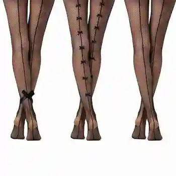 Seksikas Võrk retuusid naiste sukad erootiline fishnets Line Sukkpüksid Õmblust Sukad collant femme Tagasi plaadile sexys Silma kabare S0K1