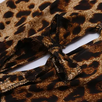 Seksikas pluss Suurus Naistepesu Bow Lace Trim Leopard V-kaeluse Rihm Teddies Naiste Pesu, Erootiline Pesu, Seksikas Backless Sleepwear 3XL