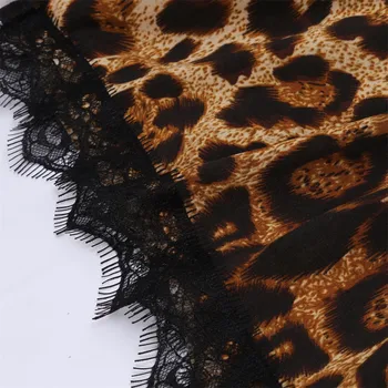 Seksikas pluss Suurus Naistepesu Bow Lace Trim Leopard V-kaeluse Rihm Teddies Naiste Pesu, Erootiline Pesu, Seksikas Backless Sleepwear 3XL